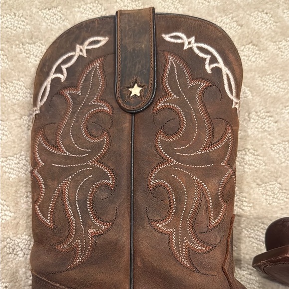 Tony Lama Brown Western Cowboy Boots size 8 - Picture 9 of 9